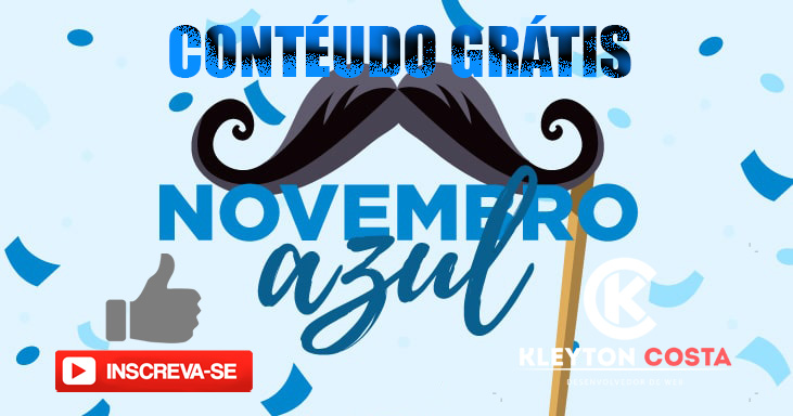 Vinhetas Grátis <strong>Novembro Azul 🎗</strong>