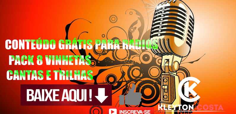 VINHETAS CANTASDAS COM TRILHA PARA RADIO CIDADE FM, BAIXE AGORA CONTEUDO GRÁTIS PARA ADIOS FM